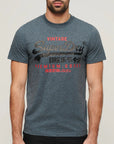 Superdry VL Duo Tee | Blue Jasper