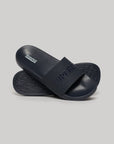 Superdry Vegan Logo Pool Slides | Navy