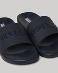 Superdry Vegan Logo Pool Slides | Navy