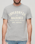 Superdry Workwear Flock T-Shirt | Ash Grey