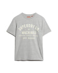 Superdry Workwear Flock T-Shirt | Ash Grey