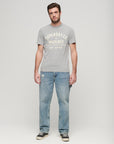 Superdry Workwear Flock T-Shirt | Ash Grey