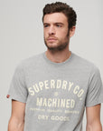 Superdry Workwear Flock T-Shirt | Ash Grey