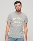 Superdry Workwear Flock T-Shirt | Ash Grey