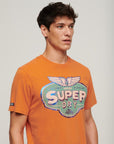 Superdry Gasoline Workwear Graphic T-Shirt | Rust Orange