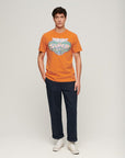 Superdry Gasoline Workwear Graphic T-Shirt | Rust Orange