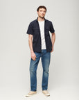 Superdry Vintage Slim Straight Jeans | Mercer Mid Blue